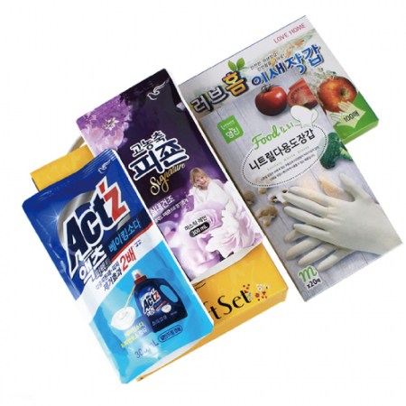 주방용품세트 N-P (액츠 세탁세제+피죤+니트릴장갑+위생장갑100매) #2