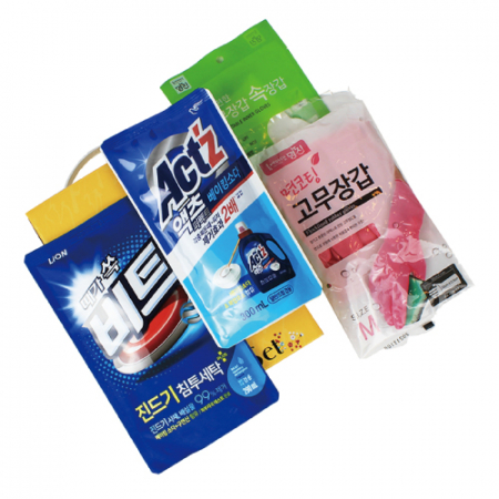주방용품세트 N-L (비트 액체 세탁세제+액츠 세탁세제+면코팅 고무장갑+속장갑) #2