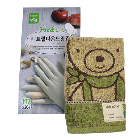 울리 주방타올 + 니트릴장갑 세트 #2