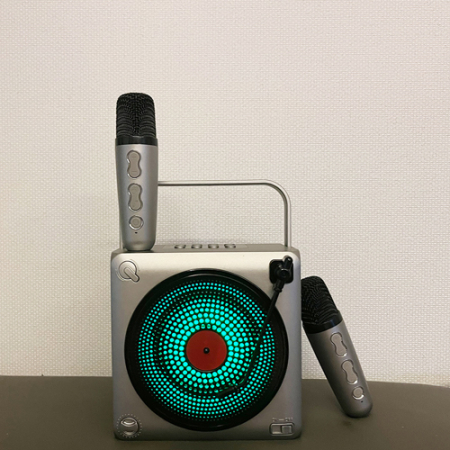 뉴 에이커 무선 블루투스, 듀얼 노래방 마이크, 가정용 차박 캠핑 미라클 미러볼증정 #5