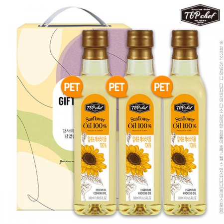 탑셰프 페트 해바라기유 500ml 3P 3종 #3