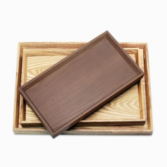 우드 무늬목 직사쟁반 (소) 1P