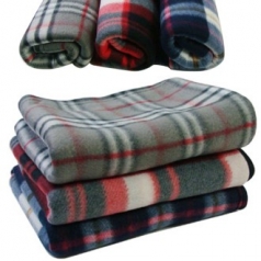 체크 무늬 무릎 담요 가벼운 폴라폴리스 무릎 담요