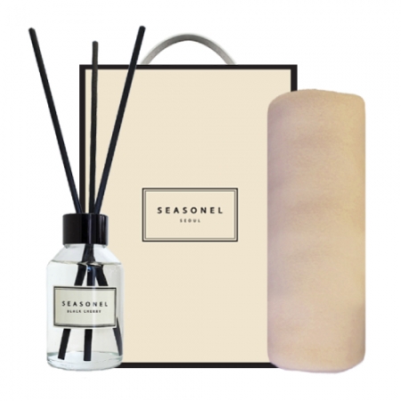 시즈넬 선물세트 디퓨저 100ml 플레인 + 솔리드무릎담요 #2