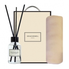 시즈넬 선물세트 디퓨저 100ml 플레인 + 솔리드무릎담요