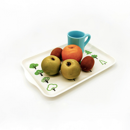 무광멜라민 핸들링쟁반 수목 3P #4