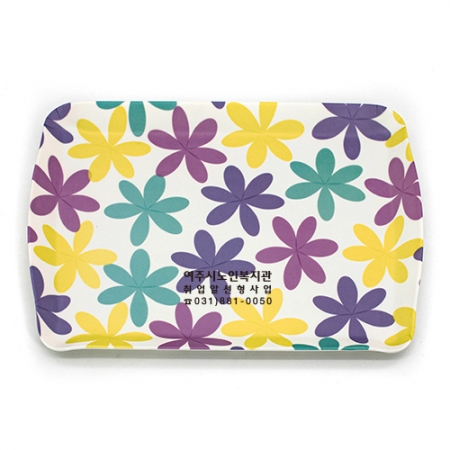 무광멜라민 웨이브쟁반 꽃잎 3P #4