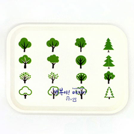 무광멜라민 사각쟁반 수목 3P #3