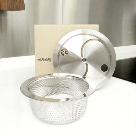 국가스뎅 국산 올스텐 304 싱크대 배수구망 + 커버 #2