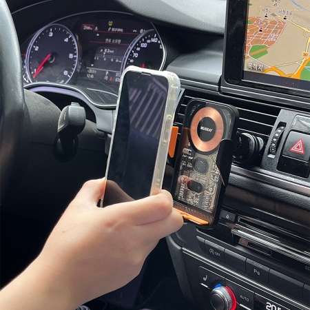 머레이 mag30 송풍구형 차량용 자동센서 스마트폰 고속 무선충전 거치대 블랙 #2