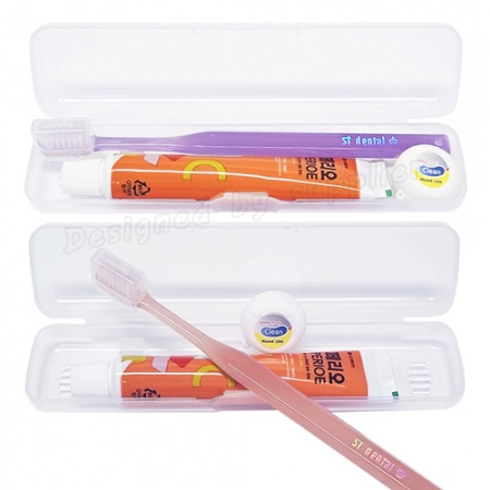 ST엠보싱_미세모+페리오+치실_칫솔치약_2호/여행용세트 #4