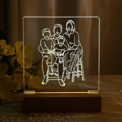 드로잉 아크릴 무드등 - 네모형 미니 타입