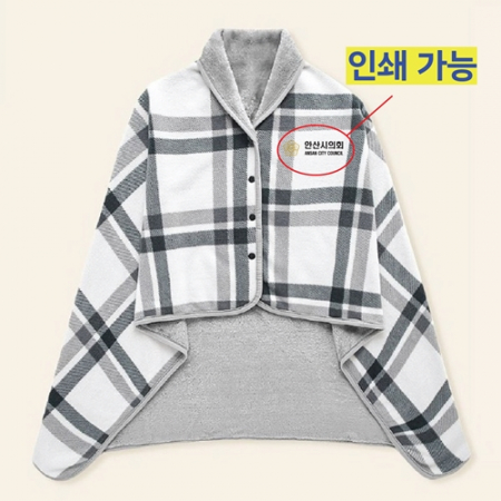 똑딱이 극세사 망토담요, 캠핑 똑딱이 블랭킷 이불담요 사무실담요 학생담요 캠핑담요 #2