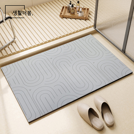 생활더봄 패턴 미끄럼방지 빨아쓰는 규조토 욕실 주방 발매트 6종 #5
