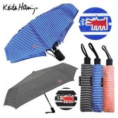 키스해링 6K 줄무늬 3단 완전 자동우산 (3컬러)