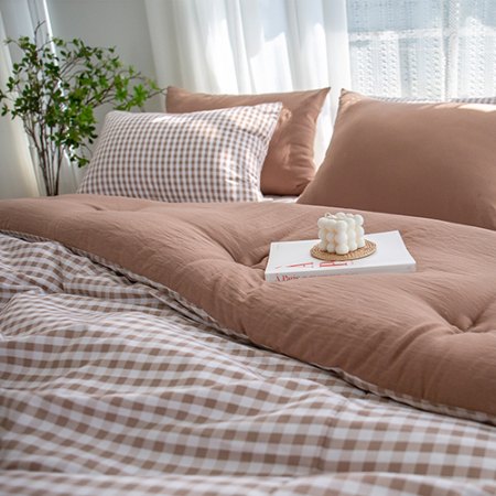 세미마이크로 프리미엄 깅엄체크 차렵 겨울이불세트 #5