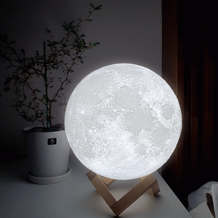 집자랑 3색 리모컨 달무드등 15cm // 원목받침대 각인가능 #5