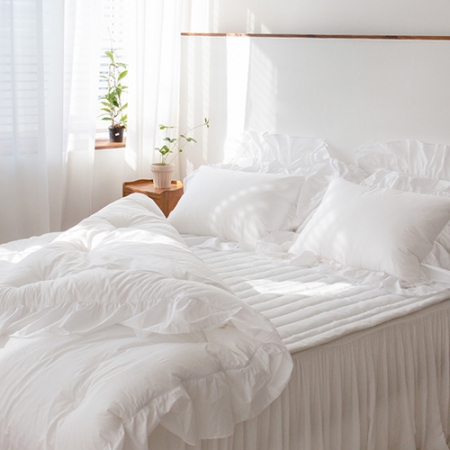 프리미엄 프렌치프릴 차렵이불세트, 수피마 프렌치 프릴 차렵 이불 세트 #7