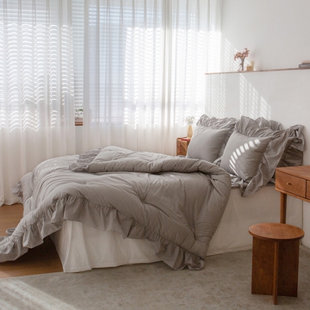 프리미엄 프렌치프릴 차렵이불세트, 수피마 프렌치 프릴 차렵 이불 세트 #4