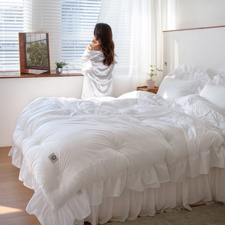 프리미엄 프렌치프릴 차렵이불세트, 수피마 프렌치 프릴 차렵 이불 세트 #5