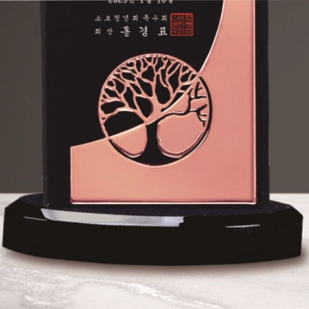 블랙크리스탈 상패 211 - 동색 나무 #5