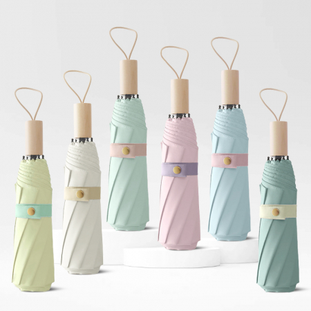 레일라 8K 3단 수동 양우산 (UV 자외선 차단 UPF50+/칼라암막/우드 손잡이) #2