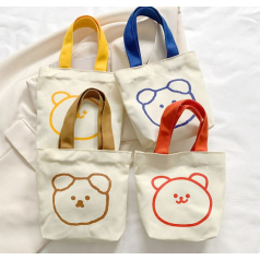 곰돌이 미니에코백 미니손가방 에코백 캔버스 미니가방