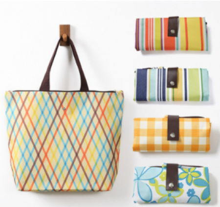 옥스포드 패턴 장바구니 시장가방 마트가방 방수가방 32*45.5*12cm #2