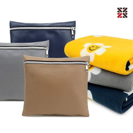 스마일 미니 클러 쿠션 담요 #2