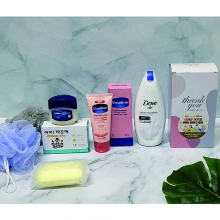 바디워시 비누 핸드크림 도브 아이깨끗해 바세린 샤워볼 선물 세트 6종 #2