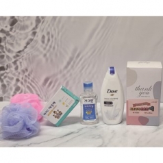선물세트 5종 바디워시 비누 가그린 샤워볼 도브 아이깨끗해A