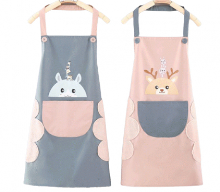 포이포이 방수 손닦이 앞치마, 캐릭터 앞치마, 파스텔 색상 #2