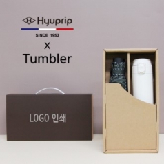 협립 3단 엠보 완전 자동 우산 + 모던 원터치 500ml 텀블러 세트