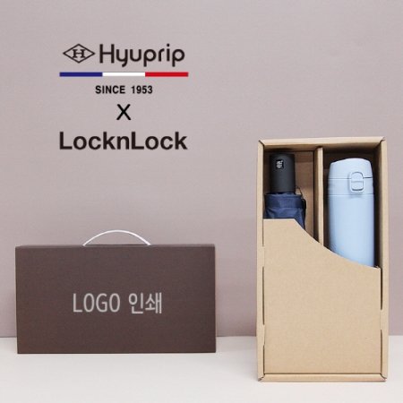 협립 3단 심플 수동 우산 + 락앤락 슬림핏 원터치 400ml 텀블러 세트 #2