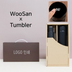 가르시아 3단 심플 수동 우산 + 스마트온도계 500ml 텀블러 세트