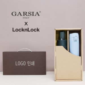 가르시아 3단 모던 완전 자동 우산 + 락앤락 슬림핏 원터치 400ml 텀블러 세트