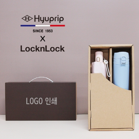 협립 3단 50 암막 데이지 완전자동 우양산 + 락앤락 슬림핏  원터치 400ml 텀블러 세트 #2