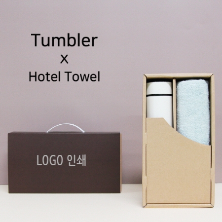 모노 500ml 텀블러 + 뱀부 170 세면타올 세트 #2