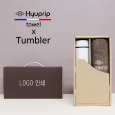 모노 500ml 텀블러 + 협립 40수 호텔 코마 180 세면타올 세트