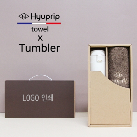 모던 원터치 500ml 텀블러 + 협립 40수 호텔 코마 180 세면타올 세트 #2