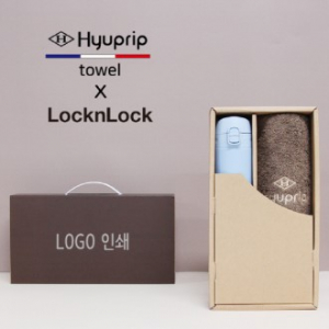 락앤락 슬림핏 원터치 400ml 텀블러 + 협립 40수 호텔 코마 180 세면타올 세트