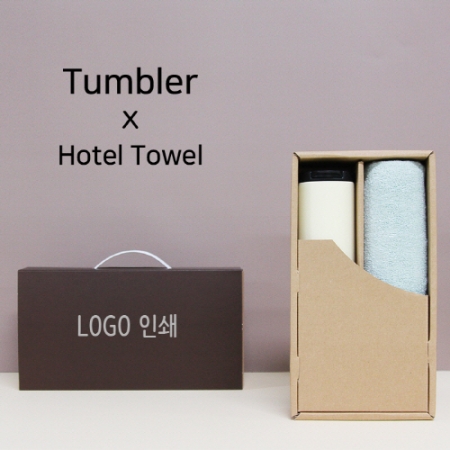 벅스로얄 500ml 텀블러 + 뱀부 170 세면타올 세트 #2