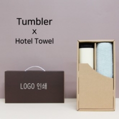 벅스로얄 500ml 텀블러 + 뱀부 170 세면타올 세트