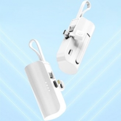 세인트비 ST-30 도킹형 미니 매직 보조배터리 5000mAh 케이블 일체형