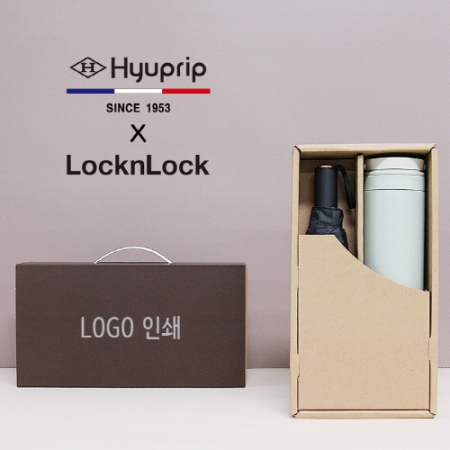 협립 3단 암막 골든 블랙 수동식 우양산+락앤락 메트로 투웨이 텀블러 세트 #2