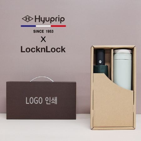 협립 3단 모던 컬러 완전 자동 우산 + 락앤락 메트로 투웨이 텀블러 세트 #2