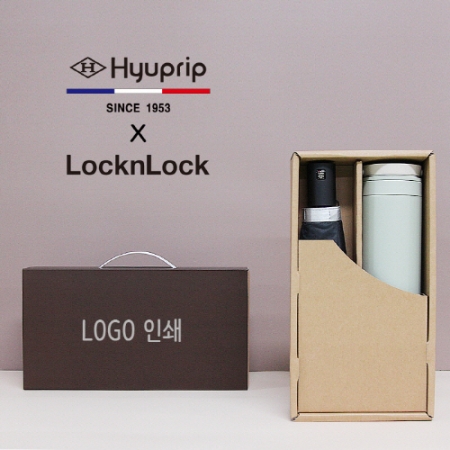 협립 3단 폰지 실버 수동우산 + 락앤락 메트로 투웨이 텀블러 세트 #2