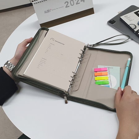 뉴벨라 6공 지퍼 다이어리 25절 #7