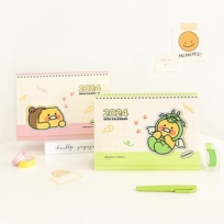 캐릭터 2024 책상 달력 그린 핑크