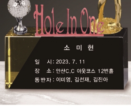 금속크리스탈 여성 골프 트로피 205 #5
